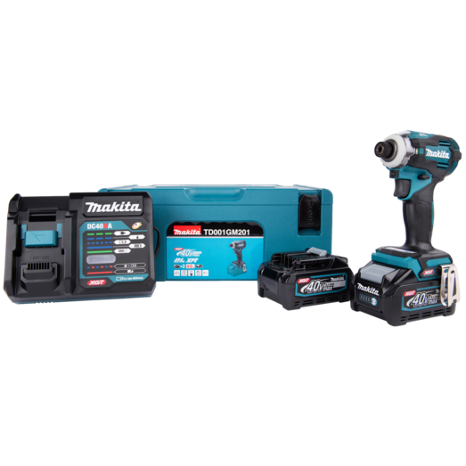 Makita TD001GM201 slagskruetrækker XGT 40V inkl. 2 batterier og lader