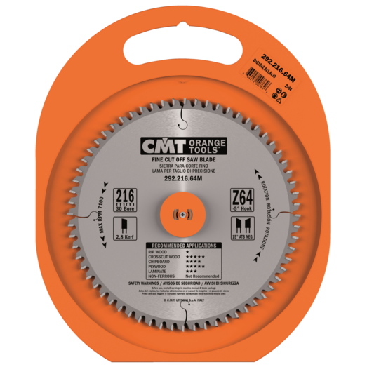 CMT savklinge 216x2,8x30 mm. Z64W neg.