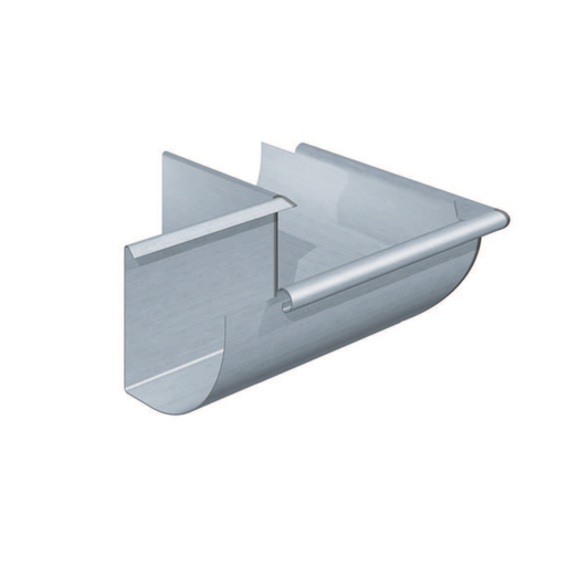 Rheinzink 90° kvartrund udv. gering 333x300x0,7 mm