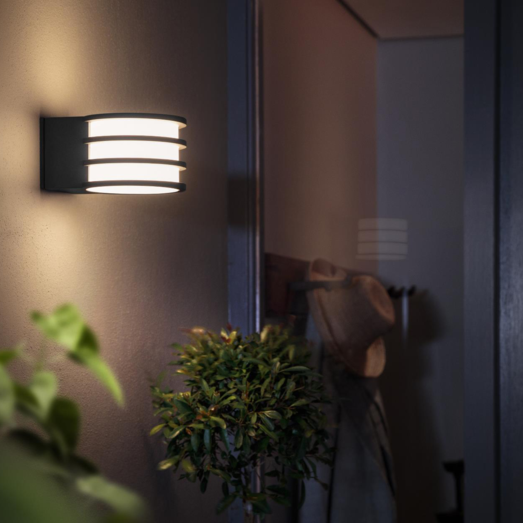 Philips Hue Lucca udendørs væglampe antracit