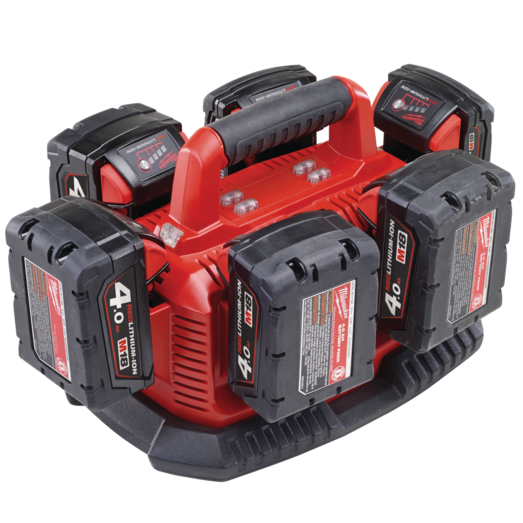 Milwaukee M1418 C6 multioplader til 6 batterier