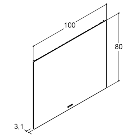 Scanbad spejl 80x100x3,1 cm