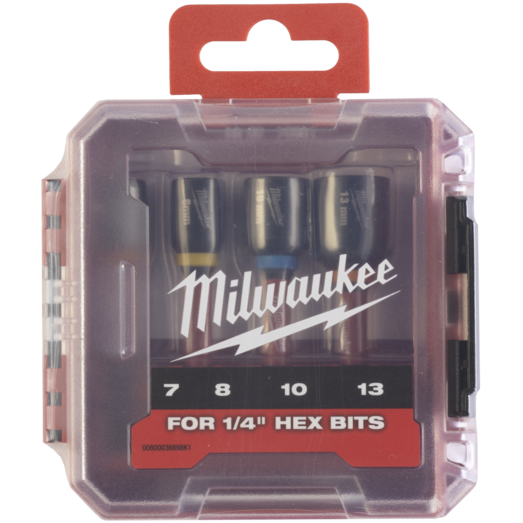 Milwaukee schockwave™ magnetisk slagtoppesæt 4 dele