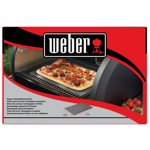 Weber pizzasten 30x44 cm grå