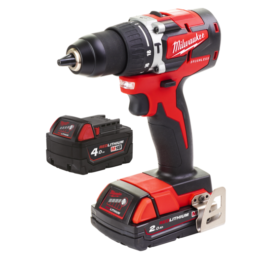 Milwaukee M18 CBLPD-422C 18V slagboremaskine 1x4.0 + 1x2.0 Ah inkl. kuffert