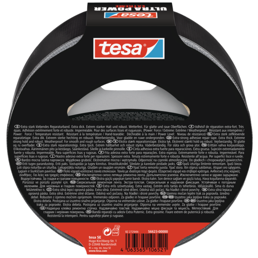 Tesa Ultra Power Extreme reparationstape 25 m x 50 mm sort