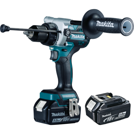 Makita DHP486RTR-DAV slagboremaskine 18V inkl. 2x5,0 Ah batteri og lader