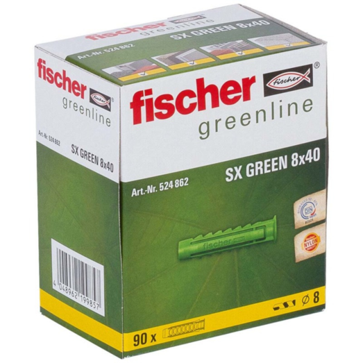 Fischer SX Green dyvel m/krave 5x25 mm