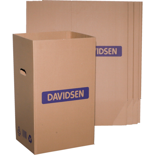 Davidsen affaldsspand i pap 370x282x628 mm