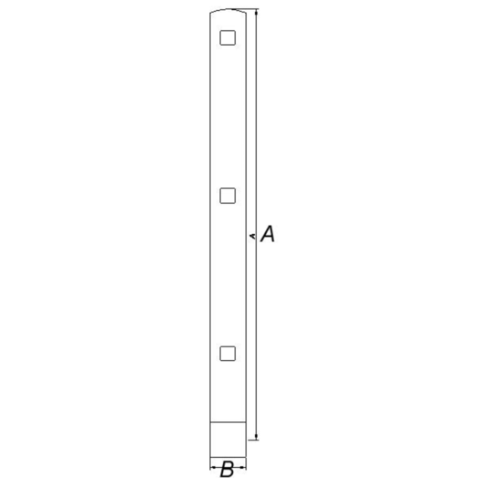 PN nokhængsel til 13 mm tap 500 mm. varmforz.