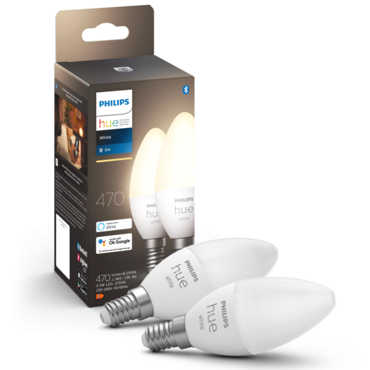 Philips Hue White dobbeltpakke E14 LED