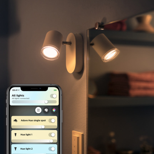 Philips Hue White ambiance Adora enkelt spot til badeværelse GU10 LED