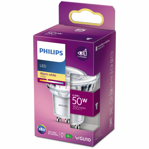 Philips Spot LED pære GU10 50W 1 pack