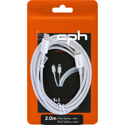 Bycph Kabel - USB-C til Lightning, 2 m