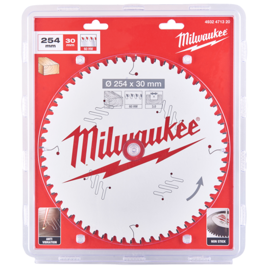 Milwaukee CSB MS W rundsavsklinge Ø254x30x3,0 mm 60 tænder til træ