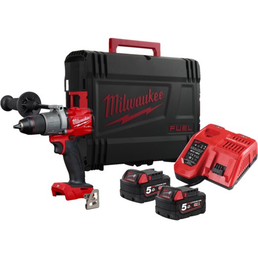 Milwaukee M18 FDP2-502X 18V Fuel slagboremaskine 2x5.0 Ah batterier og lader