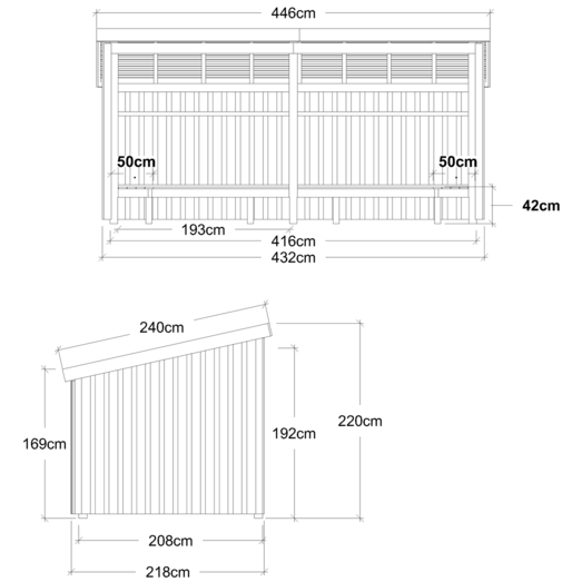 Plus Nordic bålhytte 9,5 m2