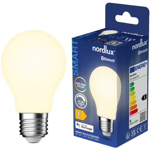 Nordlux smart pære E27 A60 4,7W hvid