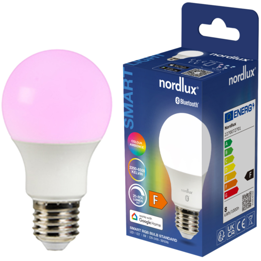 Nordlux smart pære colour LED E27 A60 8W RGB