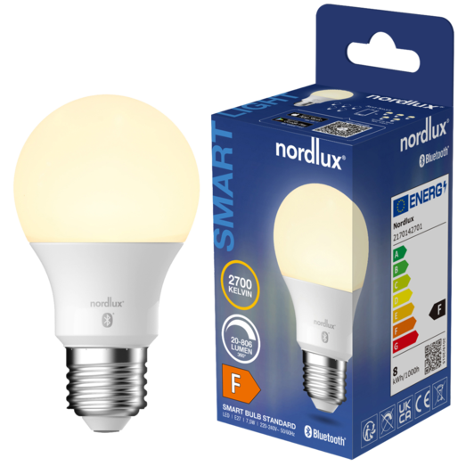 Nordlux smart pære E27 A60 7,5W hvid