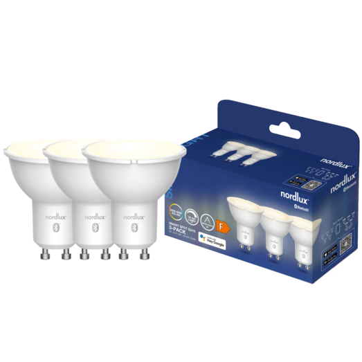 Nordlux smart pære LED GU10 hvid 3 pk