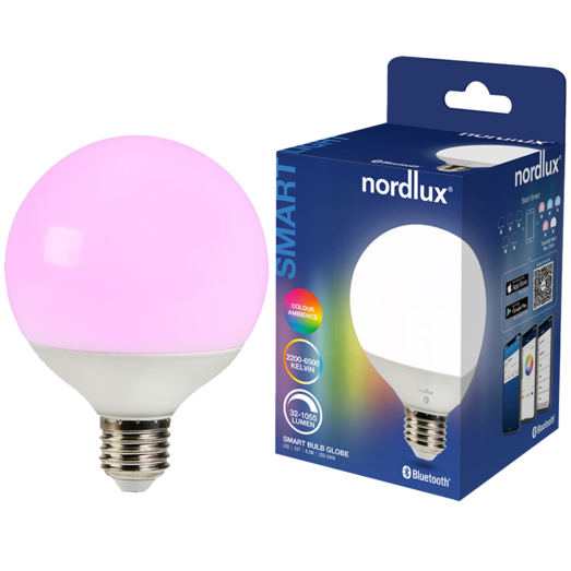 Nordlux smart pære colour LED E27 G95 4,7W klar