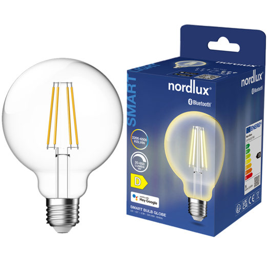 Nordlux smart pære E27 G95 4,7W klar