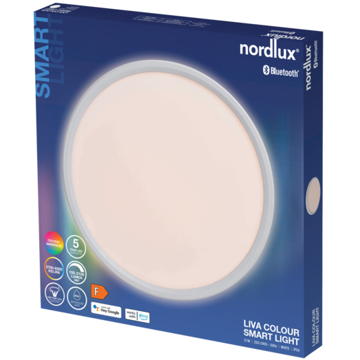 Nordlux Liva smart 2700-6500 K RGB plafond hvid