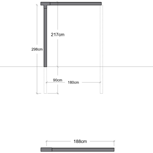 Plus pergola forlængermodul enkelt