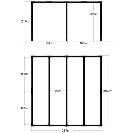 Plus cubic pergola sort