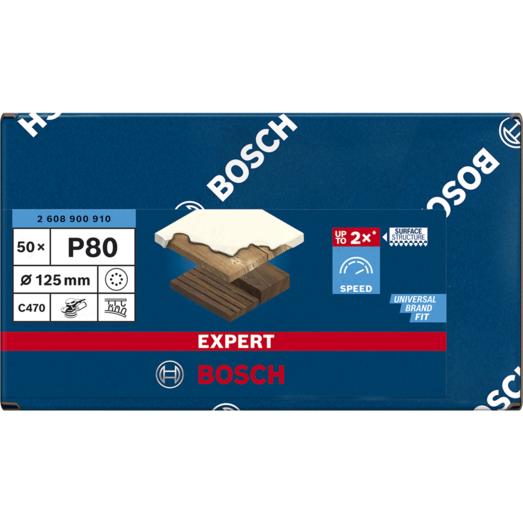 Bosch Expert C470 sliberondeller til excentersliber Ø125 mm 50 stk