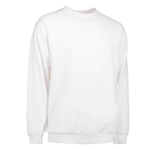 ID klassisk herre sweatshirt hvid