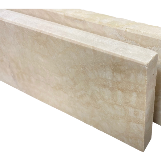 Sokkelfliser Marmor Travertin Suprem beige 7x61x1 cm