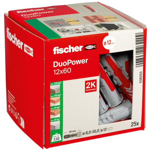 Fischer universaldybel duopower 12x60 25 stk