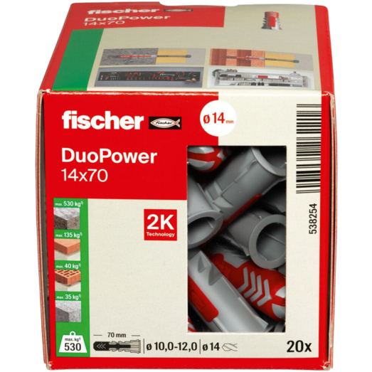 Fischer universaldybel duopower 14x70 20 stk