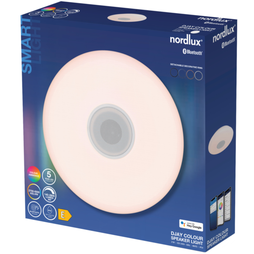 Nordlux Djay smart colour plafond og Bluetooth-højtaler