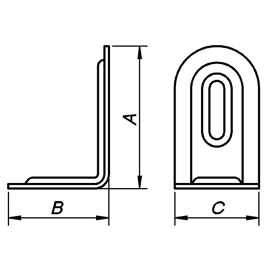 PN riglejern H39xD28xB23 mm. elforzinket