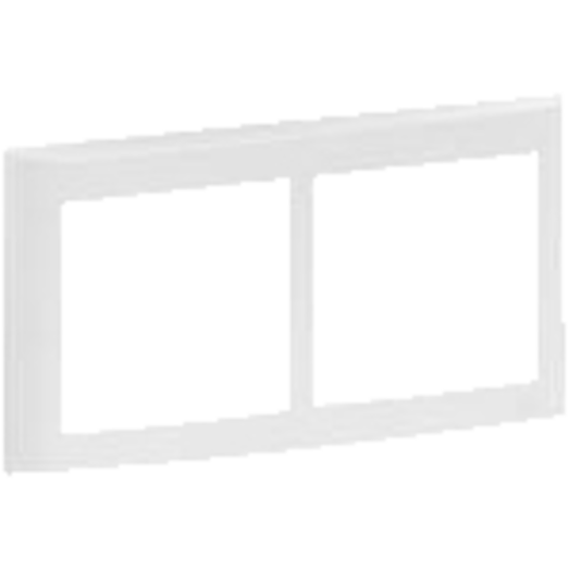 LK Fuga soft design inkl. Ramme 2x1 modul vandret hvid