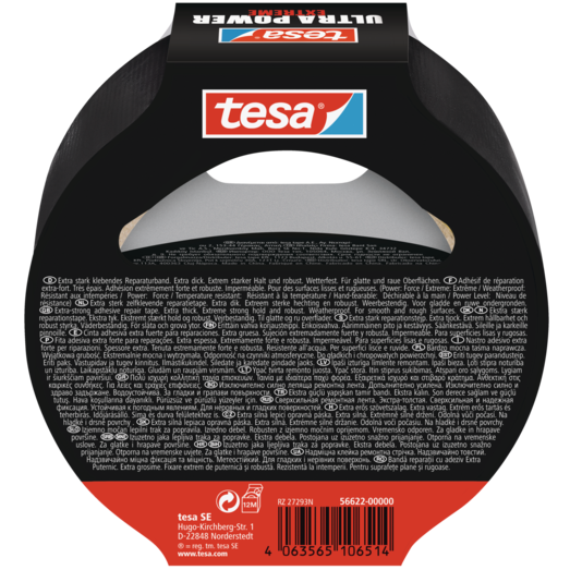 Tesa Ultra Power Extreme reparationstape 10 m x 50 mm sort