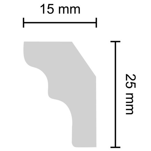 Decosa stukliste A25 15x25 mm 2 m