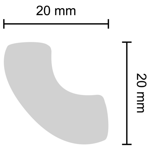 Decosa stukliste H15 20x20 mm 2 m