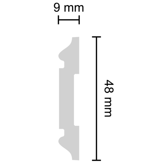 Decosa stukliste FP48.0 slagfast 200x48 mm 2 m