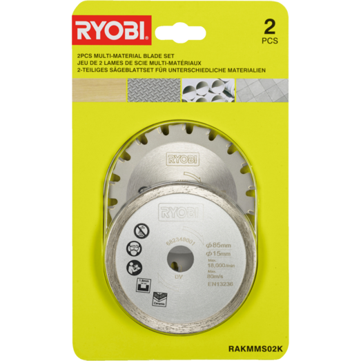 Ryobi RAKMMS02K savklinger multisav Ø85 mm