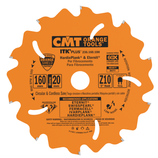 CMT savklinge m/diamantskær til fibercement 160x2,4x20 Z10F