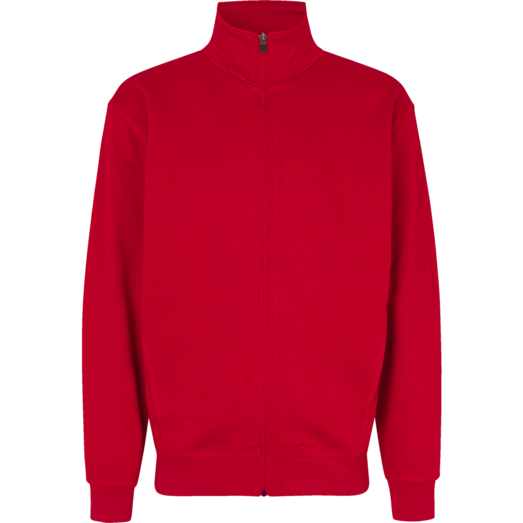 ID herre sweat cardigan rød