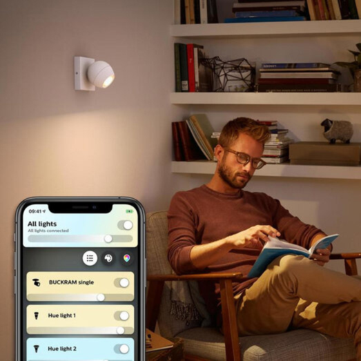 Philips Hue Buckram enkelt spot GU10