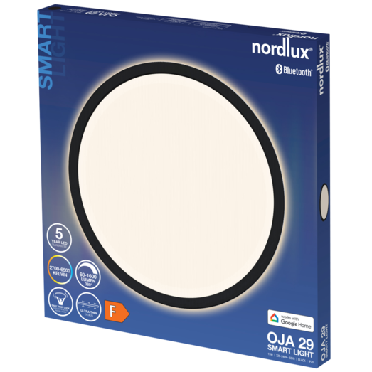 Nordlux Oja smart light plafond sort