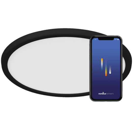 Nordlux Oja smart light plafond sort