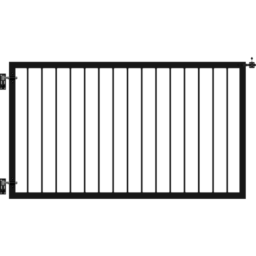 Plus Basic bred låge 150x85 cm sort