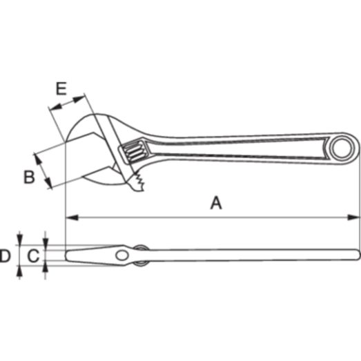 Bahco skiftenøgle ergonomisk 8"